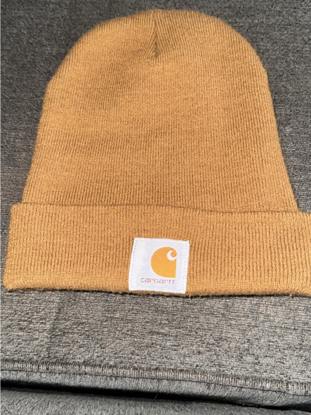 Carhartt Kids Ribbed Beanie in Mustard Yellow
